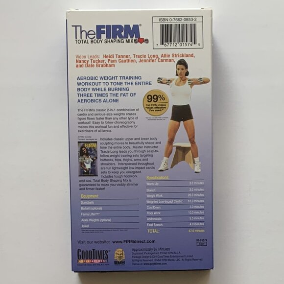 The Firm Total Body Shaping Mix VHS Tape - Vintage 2001 Fitness & Exercise Video - Picture 2 of 5
